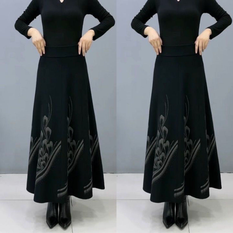 【M-4XL】🥻2025 fustă de lână îngroșată toamnă și iarnă nouă-3881996