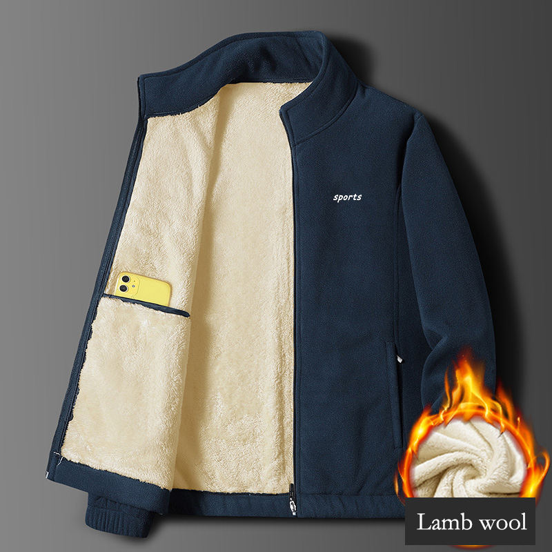 【30%off】【M-5XL】 Jachetă nouă de toamnă și iarnă de catifea de miel îngroșată pentru bărbați pentru toamnă și iarnă-4105988