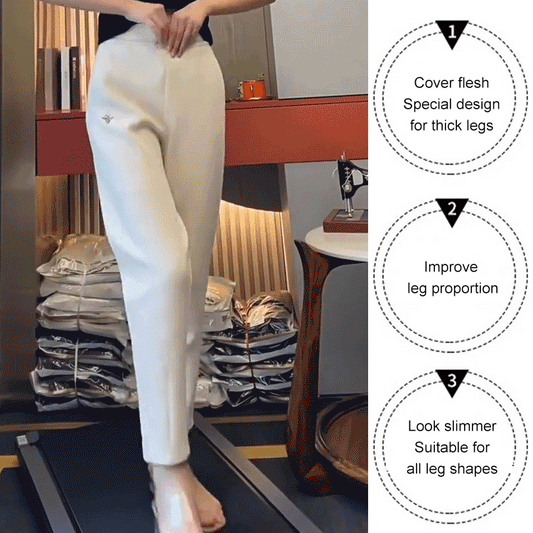 💘【M-4XL】Spodnie haremowe z wysokim stanem-4243287