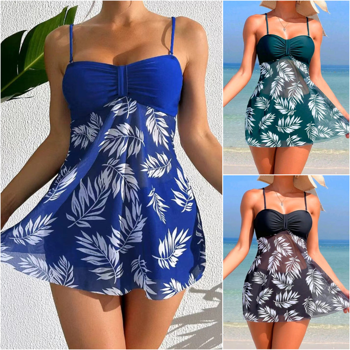 👙【Cumpără 1 Primești 1 Gratuit】Set de costume de baie cu imprimeu de plasă nou 2025-4008702