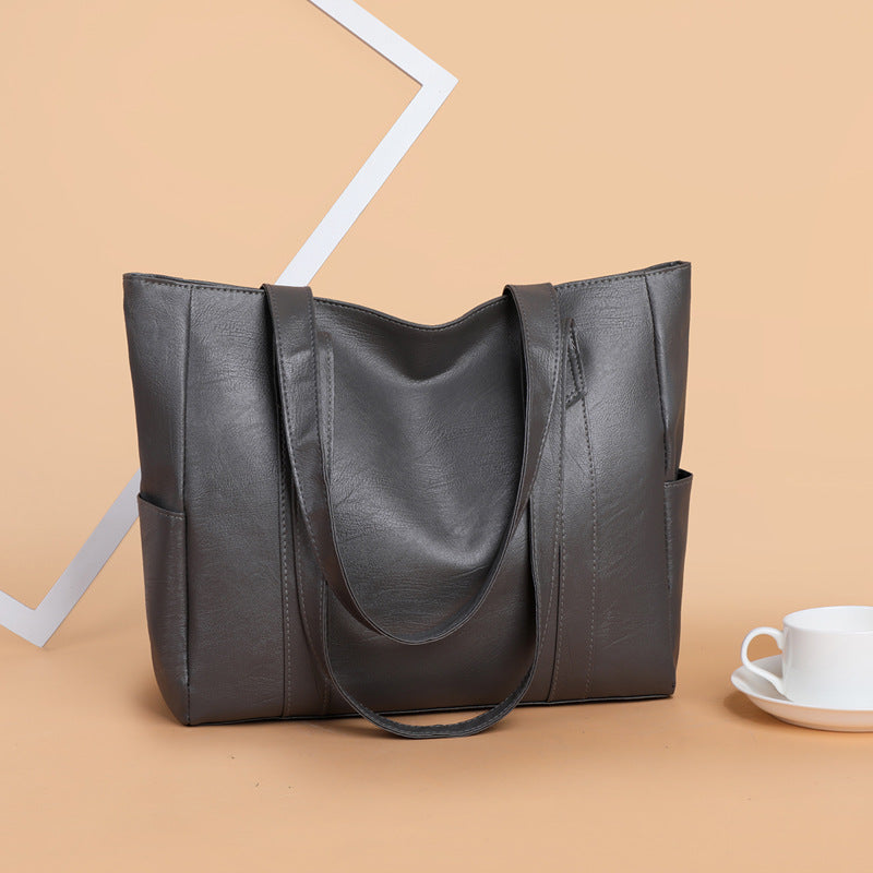 👜Gantă de umăr din piele moale pentru femei la modă✨Ocazională de mare capacitate✨-3809256