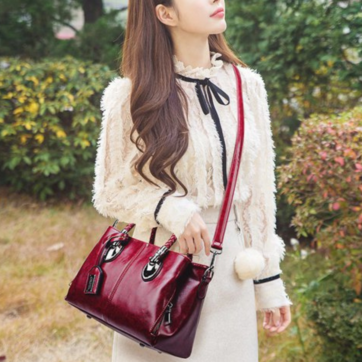 💖【Nowość】Damska skórzana torebka w stylu retro · Miękka i elegancka, do ręki lub na ramię · 50% zniżki + darmowa dostawa-4224388