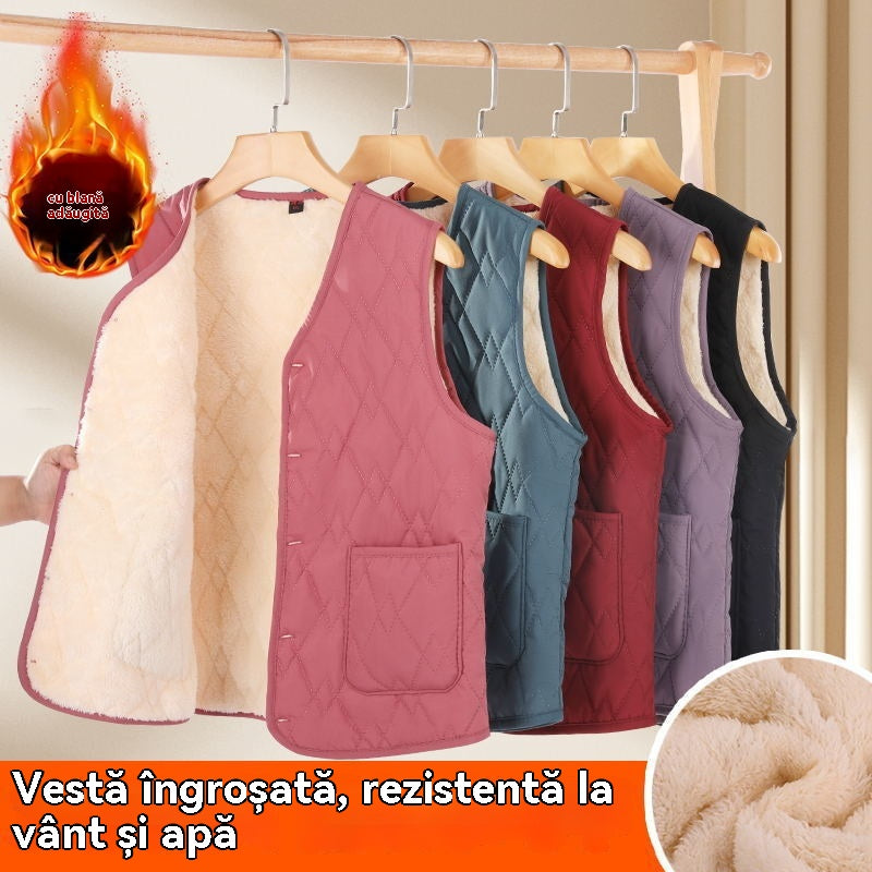 🔥🔥Vestă nouă, subțire și călduroasă, fără mâneci, pentru toamnă și iarnă-4102821
