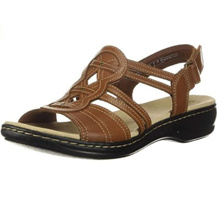 🔥👡【Cumpără 1 primești 1 gratis】【35-43】Sandale din piele lucrate manual Pantofi ortopedici moi si confortabili-3944939