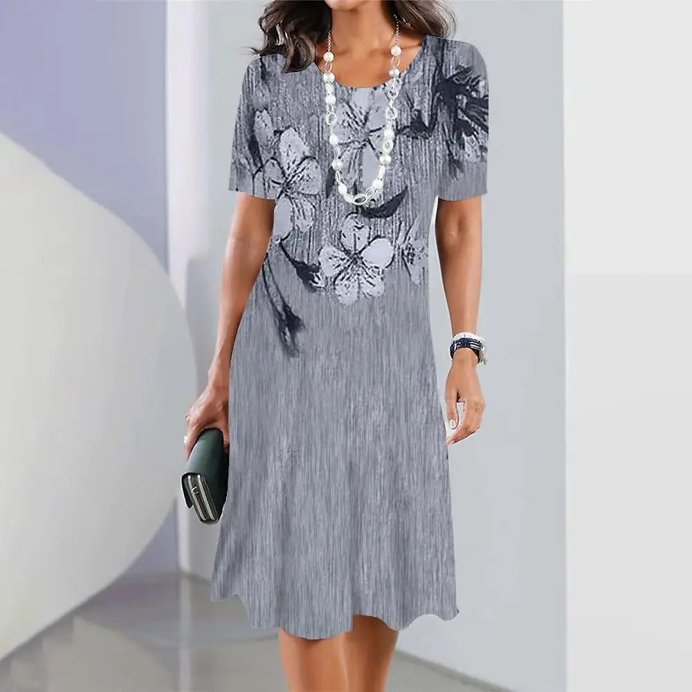 🔥Cumpărați 1 Obțineți 1 gratuit🔥【S-5XL】Rochie retro elegantă cu gât rotund-3923468