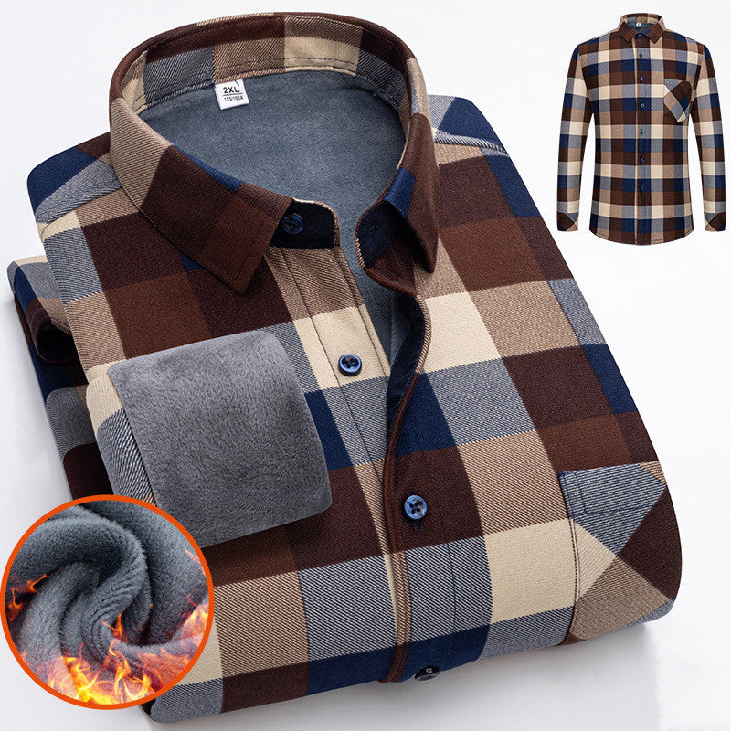 【L-5XL】 Cămașă casual caldă cu mâneci lungi de toamnă și iarnă【Recomanda】