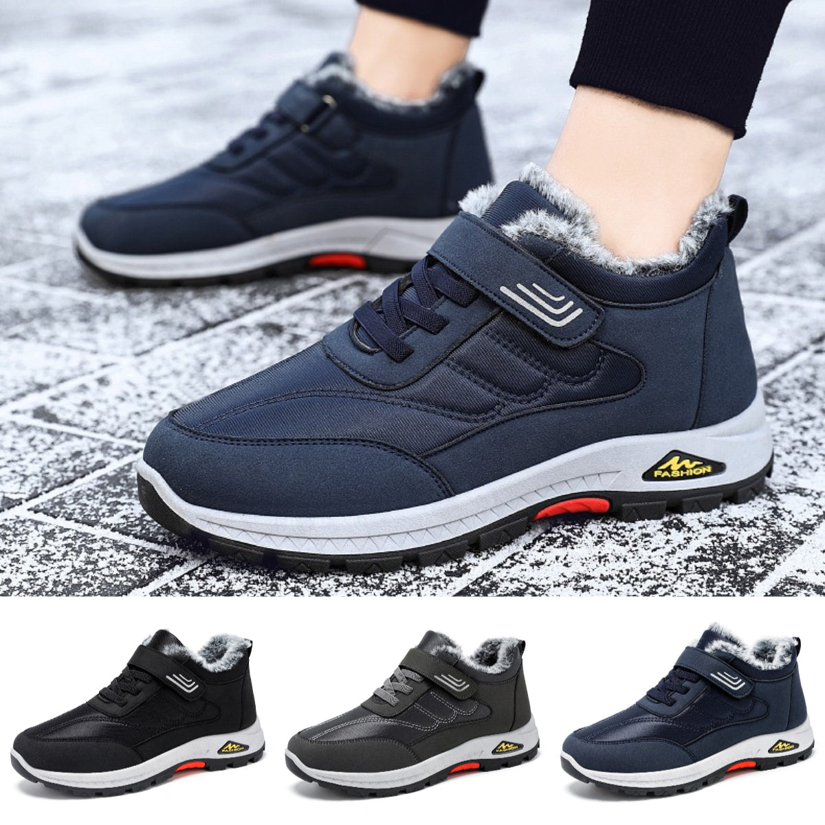 【35-41】 Pantofi pentru bărbați 2024 iarna noi pantofi sport calduri din catifea, confortabili și anti alunecare