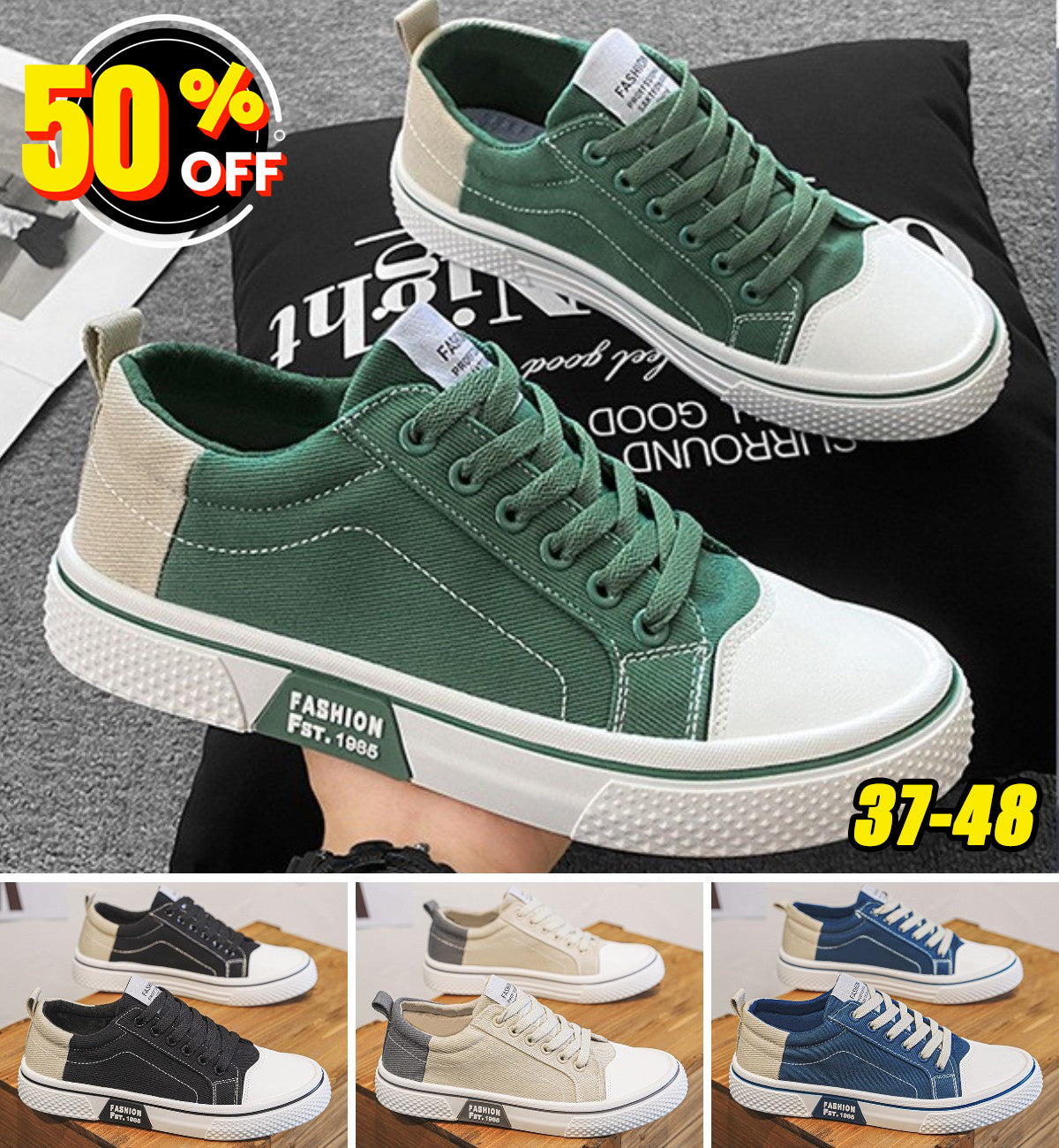 💥【Cumpărați 1 și primiți 1 gratuit】💥（37-48）Pantofi de pânză pentru bărbați, vara 2025, noi, confortabili și respirabili, cu talpă moale și versatili-4023232