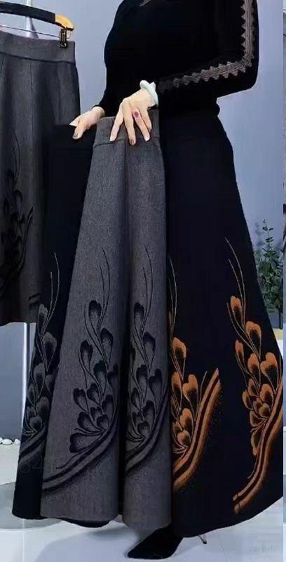 【M-4XL】🥻2025 fustă de lână îngroșată toamnă și iarnă nouă-3881996