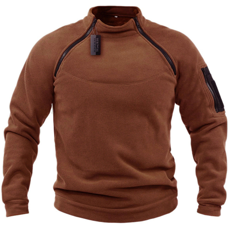 🎉✨【S-4XL】Nowa moda męska zimowa ciepła polarowa kurtka bazowa, bluza-4234864