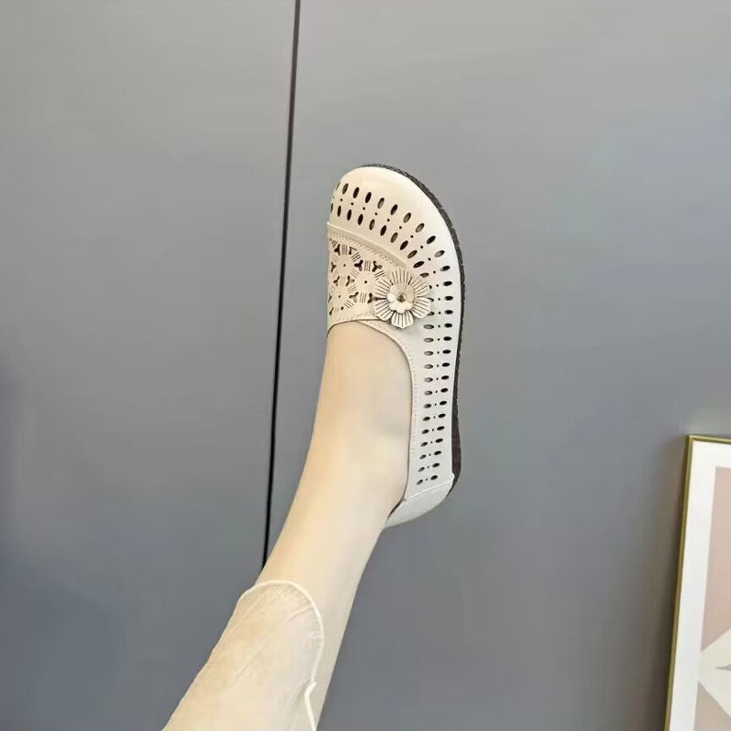 【35-40】Pantofi de dama，Pantofi cu talpă moale anti-alunecare din piele de vacă-3979335