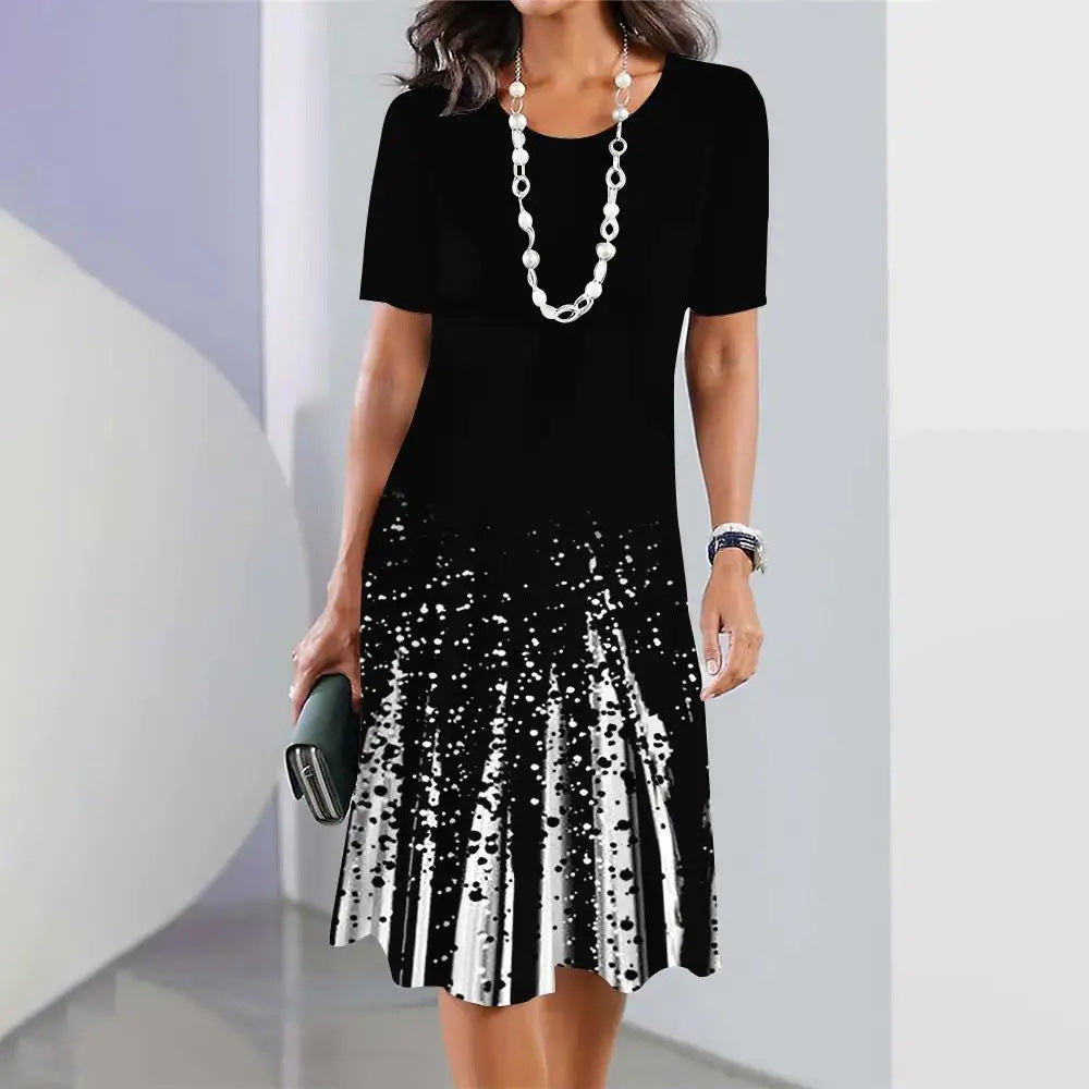 🔥Cumpărați 1 Obțineți 1 gratuit🔥【S-5XL】Rochie retro elegantă cu gât rotund-3923468