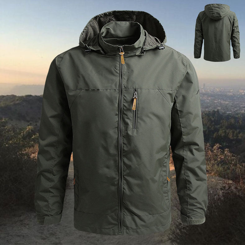 Εξωτερική εξάνθημα με κουκούλα χαλαρή τοποθέτηση συν μέγεθος casual σακάκι-4145852