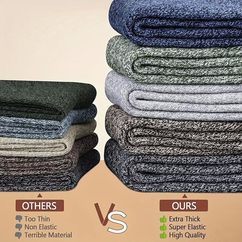 💥💥【Opakowanie 5 sztuk】Ciepłe i odporne na zapachy skarpetki męskie - te skarpetki, wyposażone w podszewkę z polaru i pogrubiony materiał, pochłaniają pot, są odporne na zapachy, wygodne i oddychające.-4187300