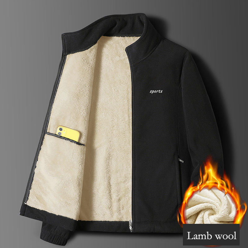 【30%off】【M-5XL】 Jachetă nouă de toamnă și iarnă de catifea de miel îngroșată pentru bărbați pentru toamnă și iarnă-4105988