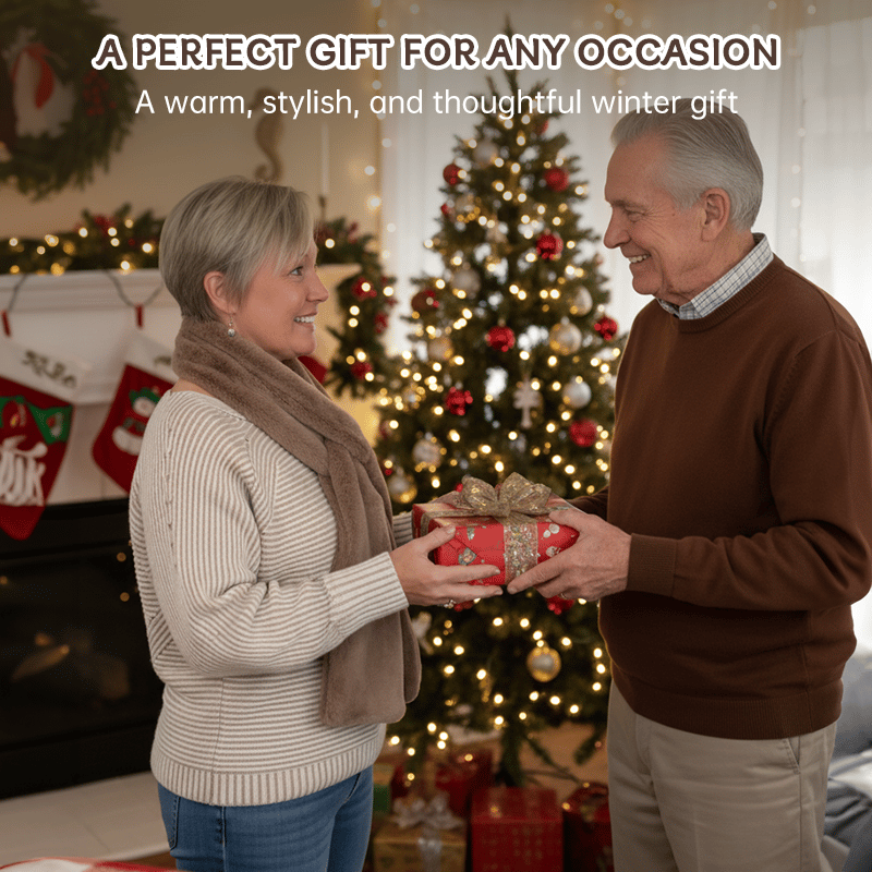 🎁Kupite 1, dobijte 1 gratis 🧣 Ultra mekani šal s kapuljačom od umjetnog krzna i skrivenim džepom na patentni zatvarač-4187305