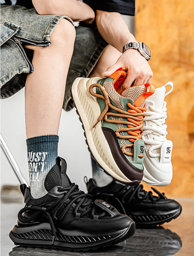 【39-44】Pantofi sport casual în stil nou, respirabili, cu talpă groasă, care măresc înălțimea-4098390