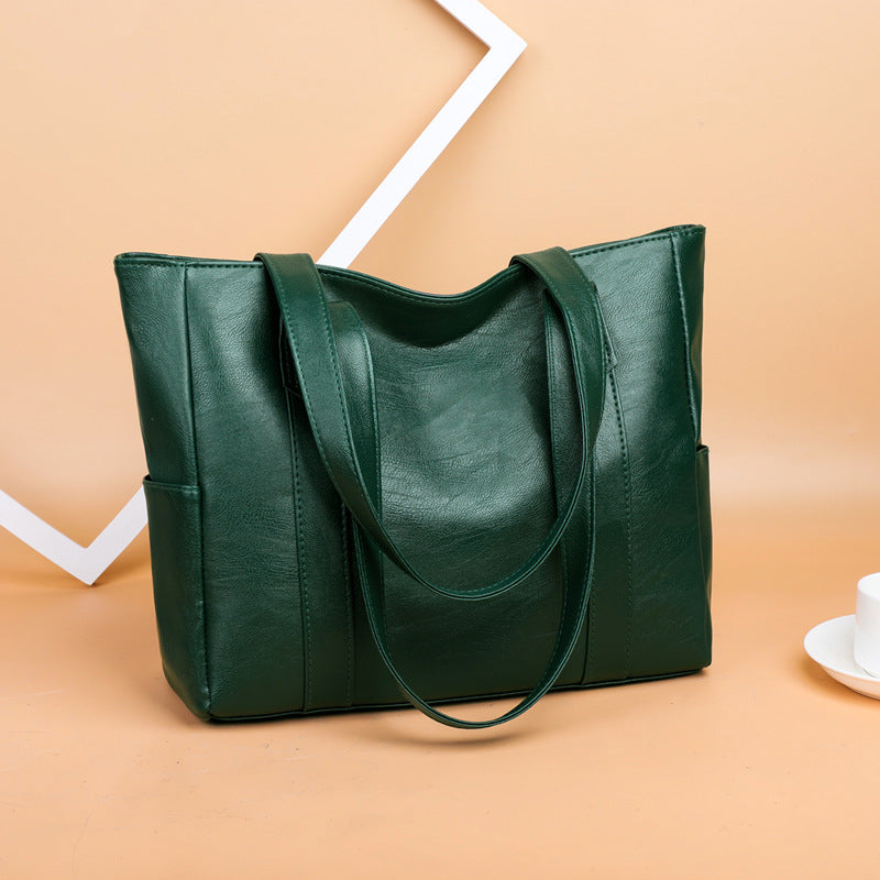 👜Gantă de umăr din piele moale pentru femei la modă✨Ocazională de mare capacitate✨-3809256
