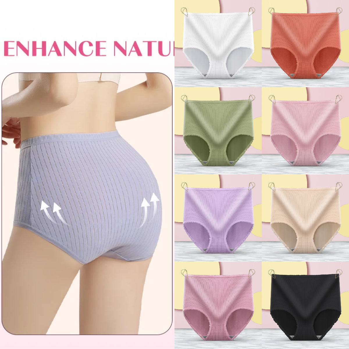 💖(16 bucăți) Ultima zi cu 50% reducere: Chiloți antibacterieni impermeabili cu talie înaltă-3987747