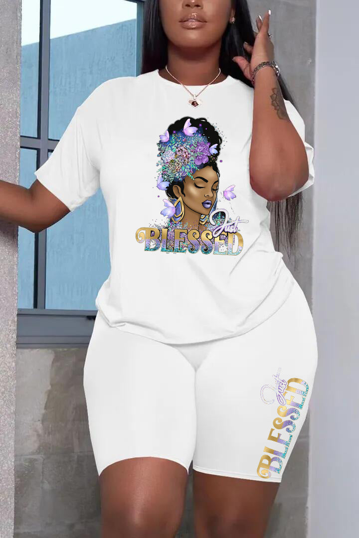 【Cumpără 1 Primești 1 Gratuit】🔥【S-5XL】Tricou și pantaloni scurți cu imprimeu simplu la modă 2025-4027088