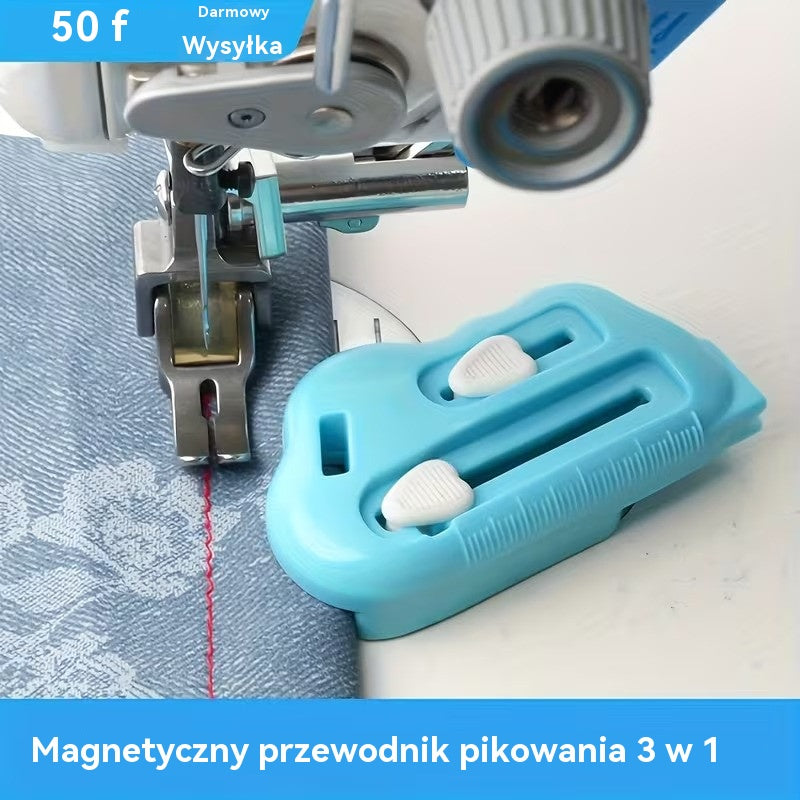 Magnetyczna linijka do szycia 3 w 1 z rozpruwaczem szwów i nawlekaczem | Silna magnetyczna kontrola krawędzi, oznaczenia na linijce (można używać zarówno w domowych, jak i przemysłowych maszynach do szycia)-4204648