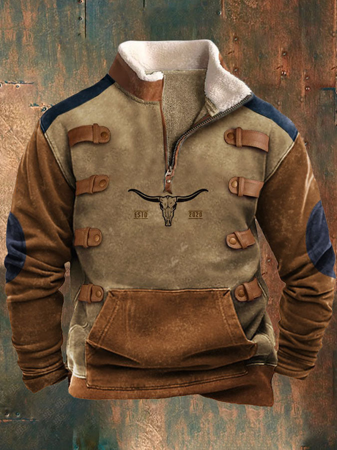 👕【S-4XL]2025 Męski modny, jesienno-zimowy, ciepły sweter z długim rękawem i nadrukiem 3D-4110584