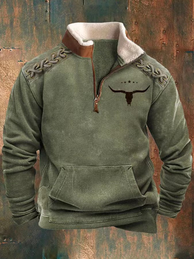 👕【S-4XL]2025 Męski modny, jesienno-zimowy, ciepły sweter z długim rękawem i nadrukiem 3D-4110584