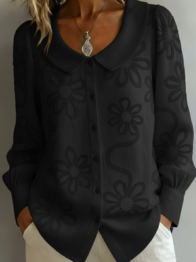 👚 Francuska retro koszula z haftem 2026-4238008