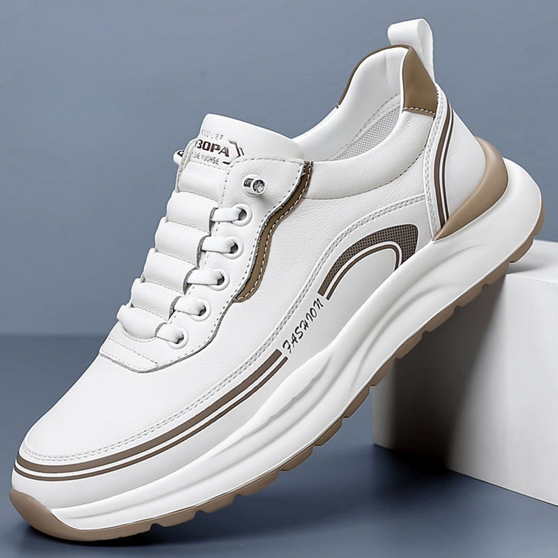 👟【39-45】 Zapatillas de piel impermeables y antimanchas con suelas suaves y cómodas de llevar.-4137917