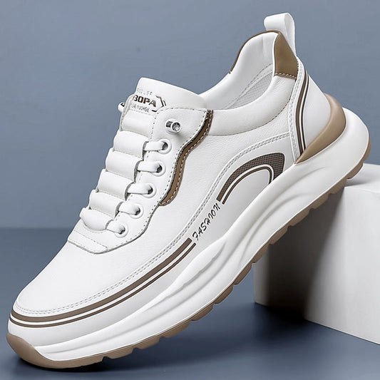 👟【39-45】 Zapatillas de piel impermeables y antimanchas con suelas suaves y cómodas de llevar.-4137917