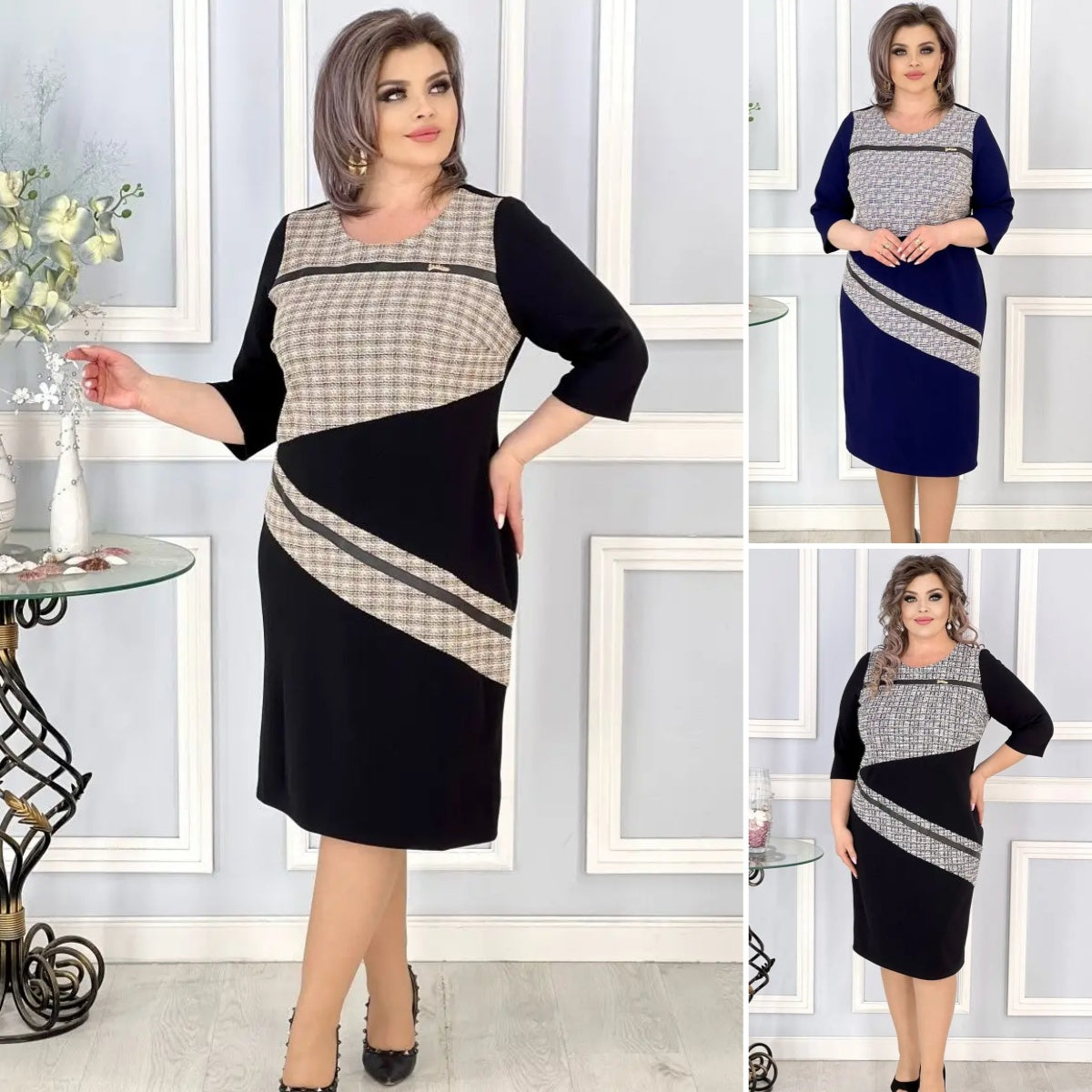 💖💖【S-5XL】]Noua rochie eleganta de inalta calitate pentru toamna si iarna-3855146