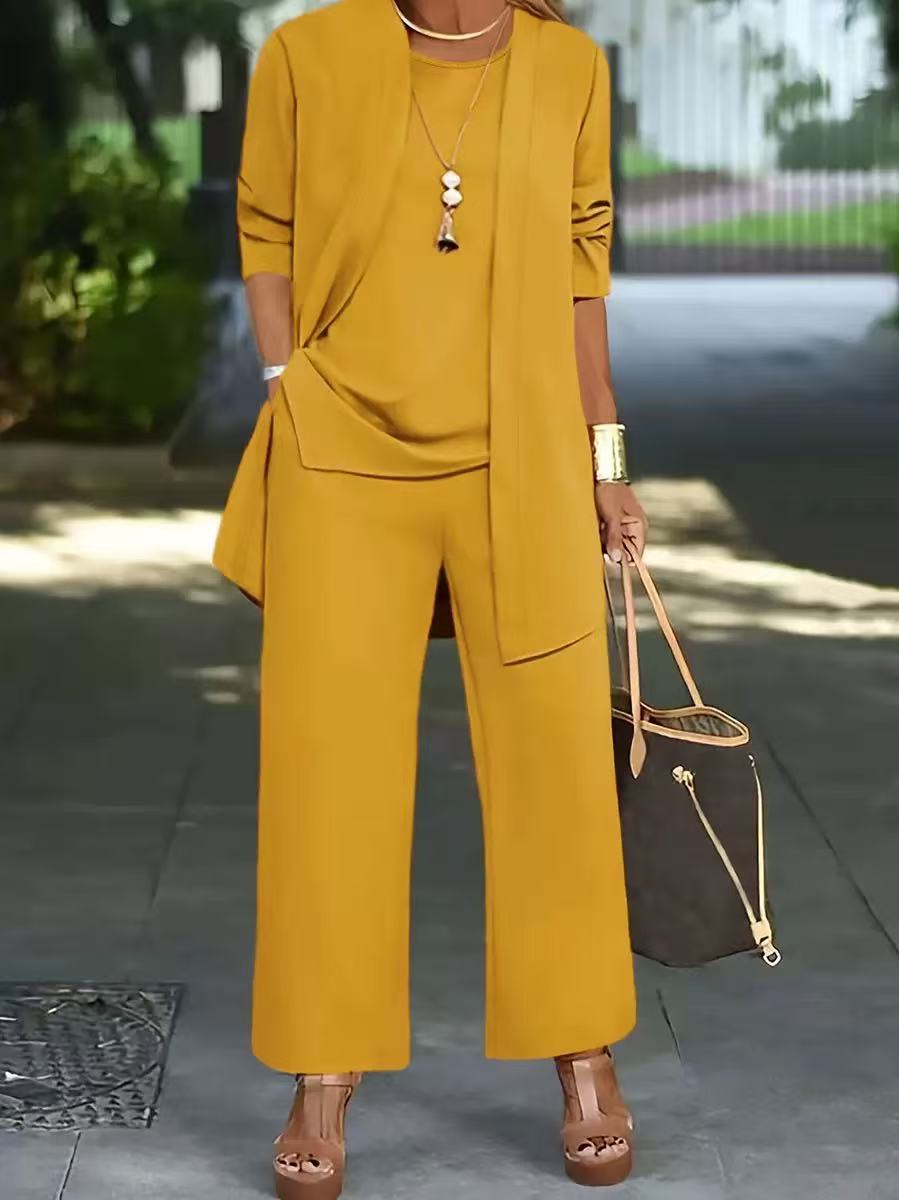 🧥Elegancki damski komplet 3-częściowy o luźnym kroju🍂-4255958