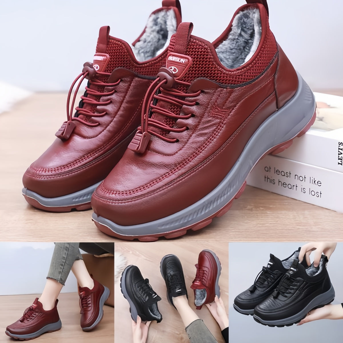 🔥【35-41】 2024 toamna si iarna pantofi sport si casual noi cizme din bumbac anti-alunecare cu talpa moale