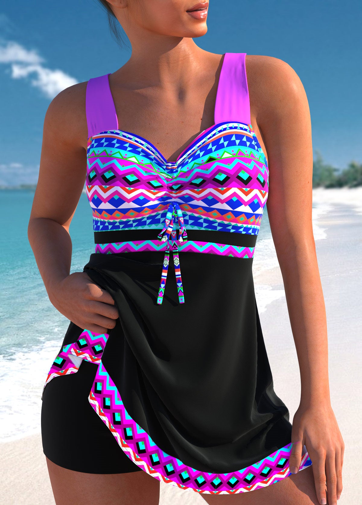 【S-4XL】2024 Set costum de baie imprimat nou pentru dama