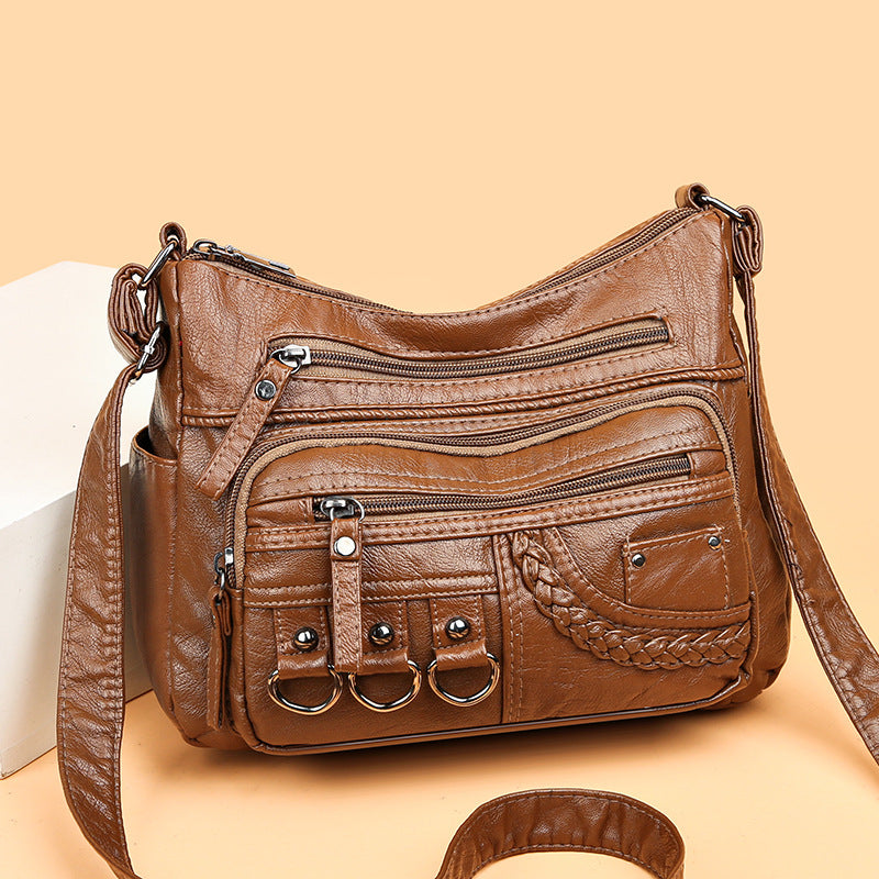 💥👜2026 nowa torba na ramię / crossbody z miękkiej skóry o dużej pojemności-4204652