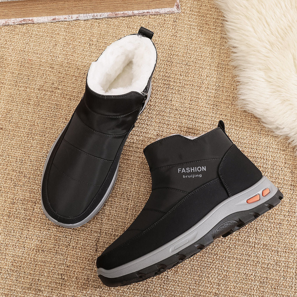 🔥【39-45】Pantofi de iarna pentru barbati din bumbac pur lana plus catifea si blana groasa