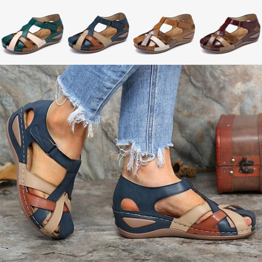 ✨🩰【Promocja sezonowa】【35-43】Damskie wygodne rzymskie sandały z miękkiej skóry-4234872