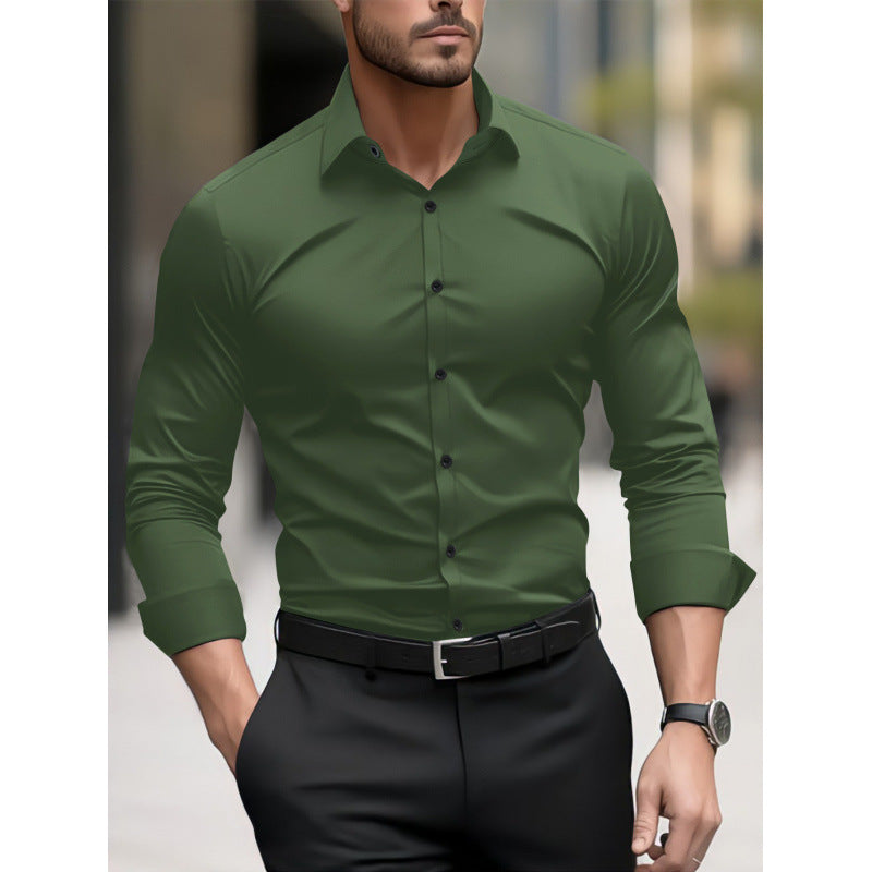 【S~6XL】Stylowa męska koszula biznesowa na co dzień z długim rękawem-4175974