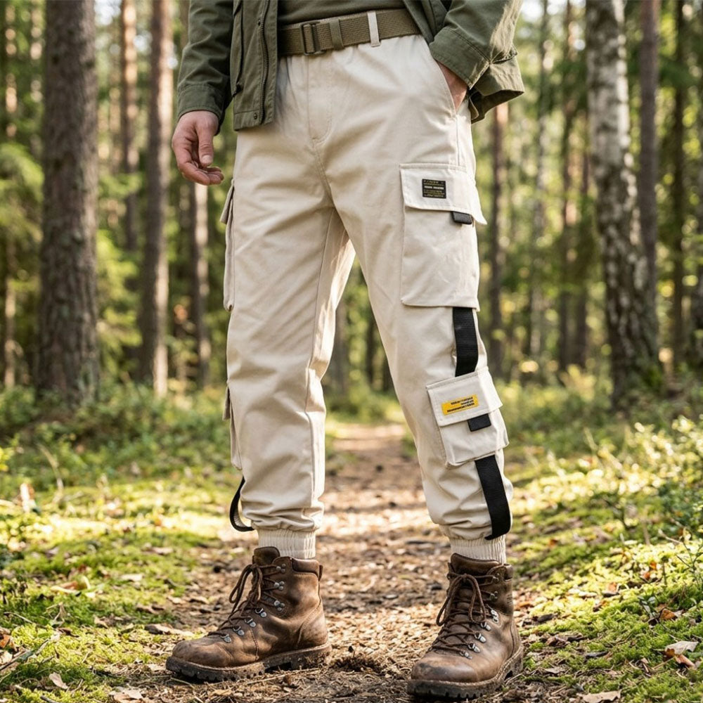 Spodnie cargo męskie, nowy styl wiosna/lato, luźny krój, duży rozmiar, styl jogger, uniwersalne z wieloma kieszeniami