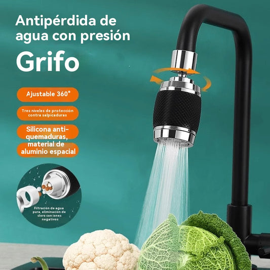 🔥💦 Grifo de cocina universal con filtro | A prueba de salpicaduras y con aumento de presión