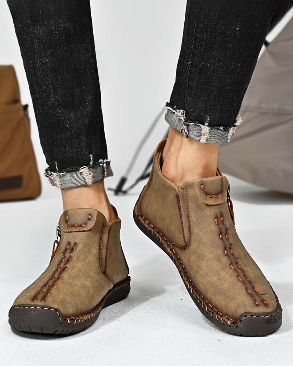 Nowe, męskie, zimowe, krótkie buty Martin z zamkiem, 2025【38-48】-4135771