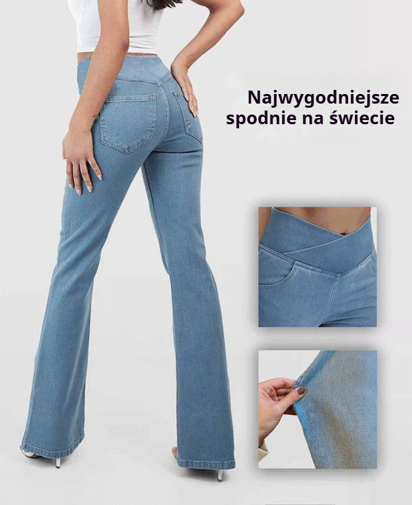 👖✨【50% zniżki przez ograniczony czas】Gorący hit – jeansy z wysokim stanem, wyszczuplające i modelujące pośladki💖-4251210
