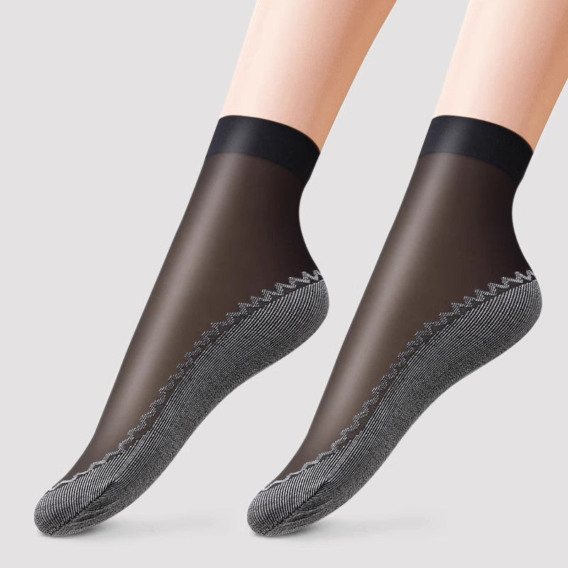 🔥【Ofertă pe timp limitat】40 perechi 139 lei🔥Ciorapi scurti cu talpa de bumbac cu volane, stil anti-alunecare-3955074