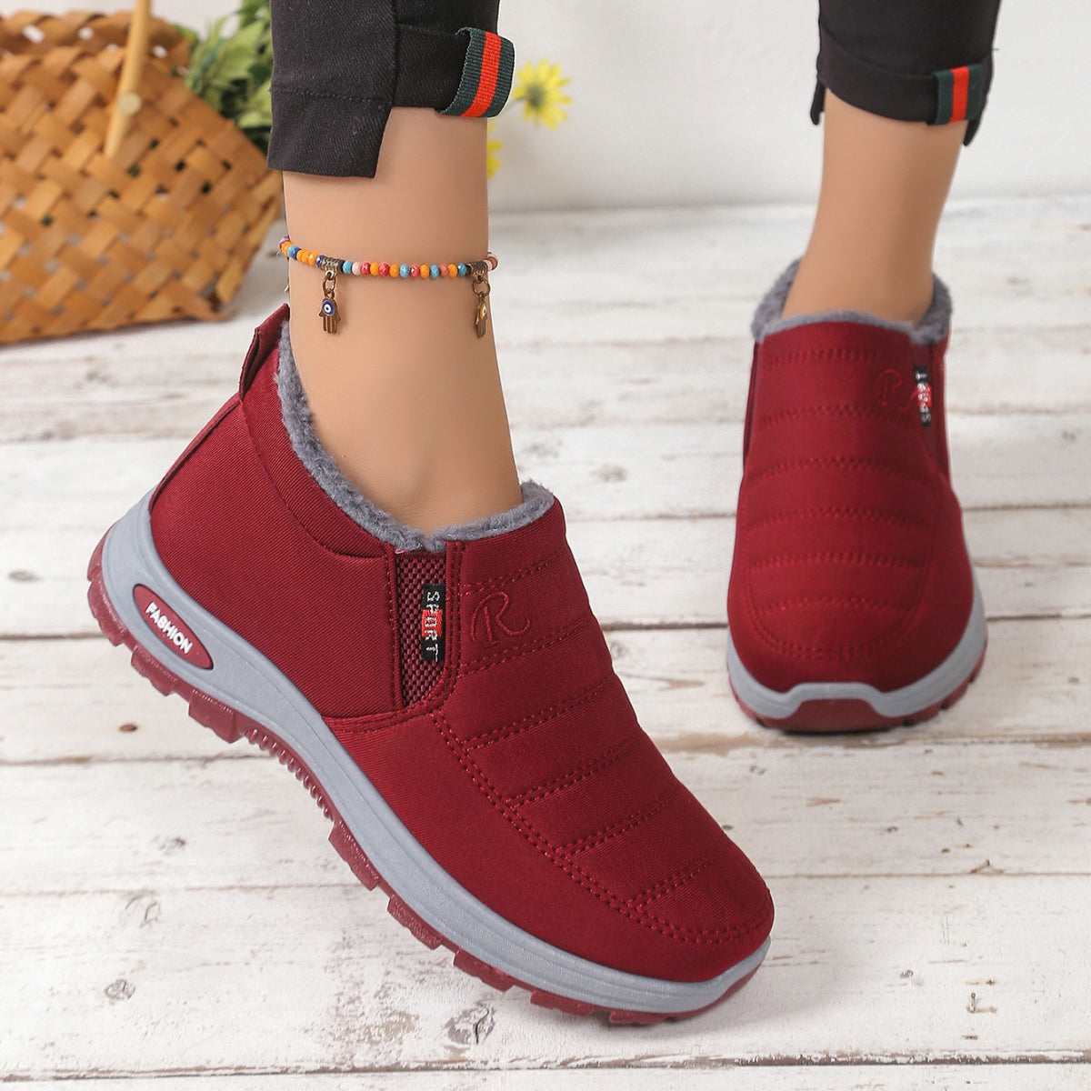 🔥【35-48】Unisex zimske čizme s plišanom podstavom - tople, udobne i neklizajuće za hladno vrijeme.-4179269