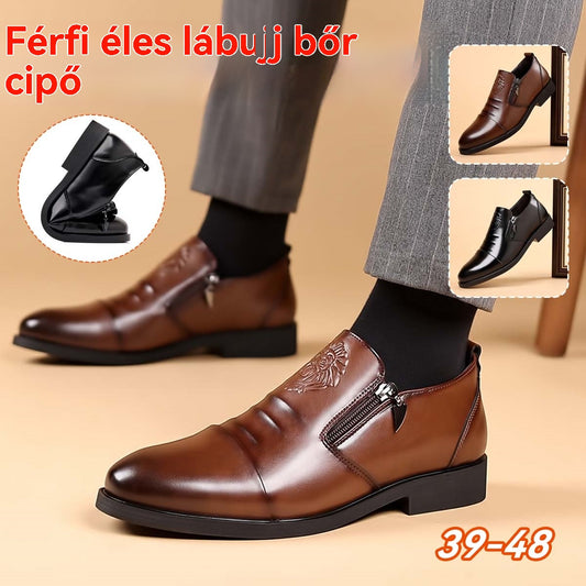💥👞【Újdonság】🔥【39-48-as méretek】Férfi bőrcipők - Elegáns és stílusos, tökéletesen kifejezi egyedi stílusát