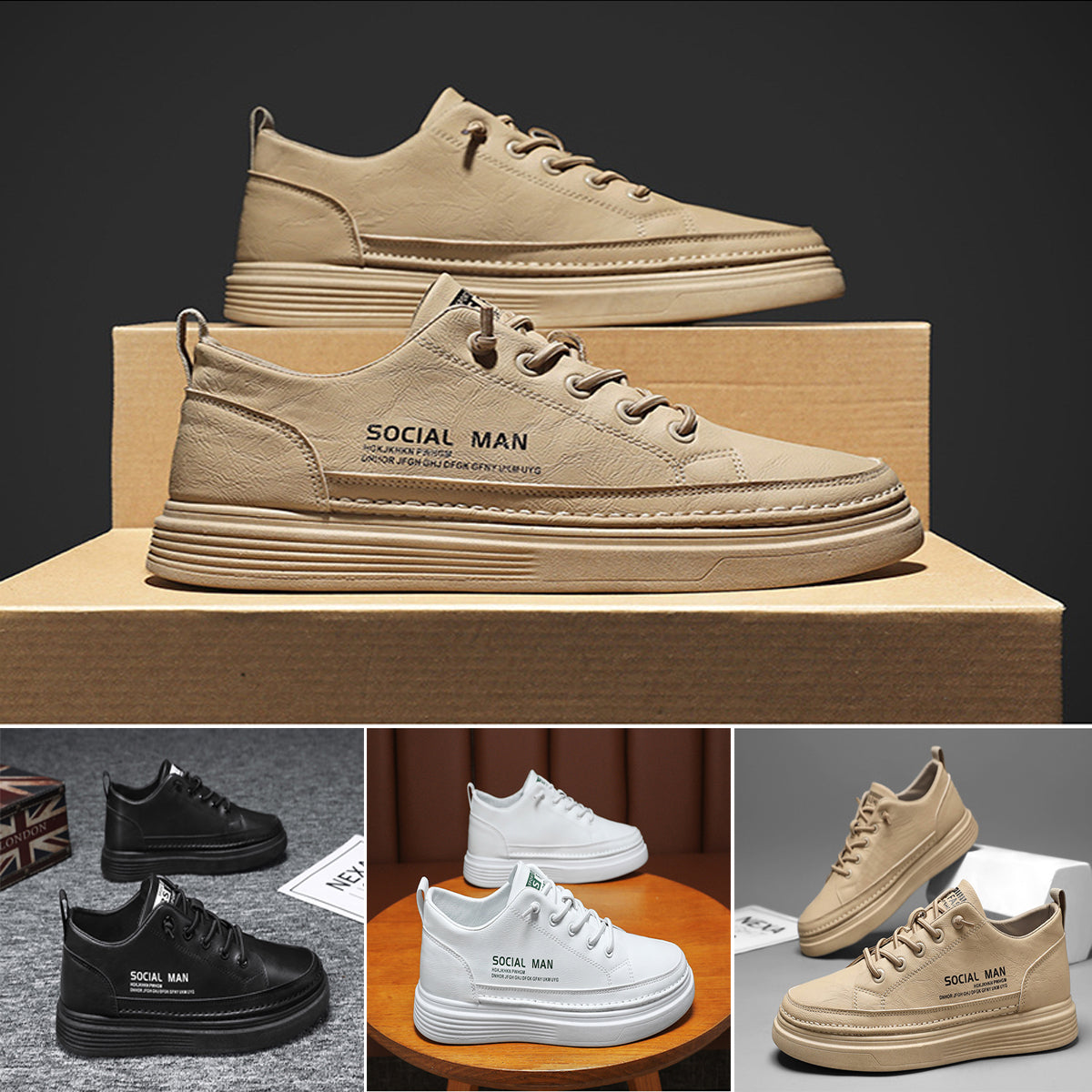 🔥 Promocja 50% taniej【Rozmiary 39-44】Nowe buty codzienne z miękkiej skóry bydlęcej dla mężczyzn na sezon 2026 jesień-zima-4239022