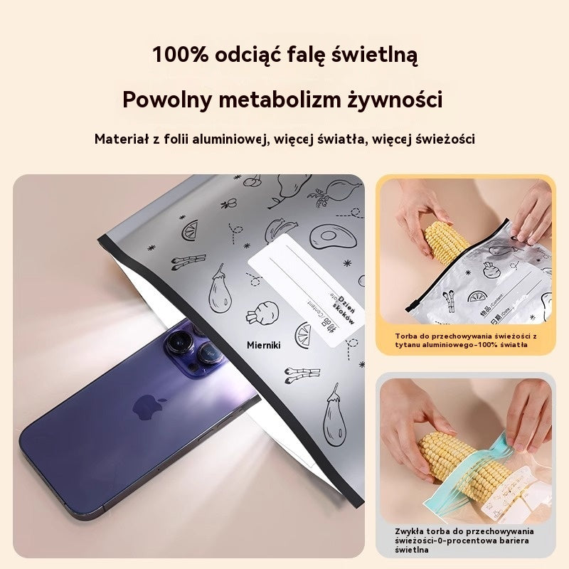 Aluminiowa torba spożywcza z zamknięciem strunowym