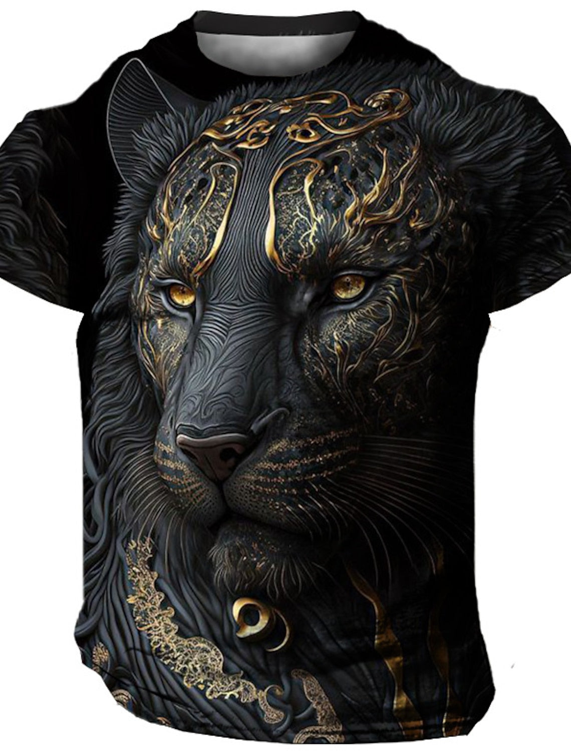 🔥[Cumpărați 1 obțineți 1]🔥 2025 nou tricou cu mânecă scurtă pentru bărbați, cu imprimare 3D de animale-4050165