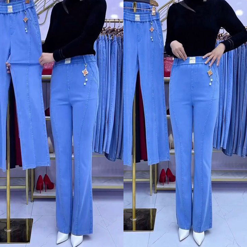 👖【M-4XL】Wiosna 2026 Nowe damskie jeansy ze stretchem i wysokim stanem-4220664