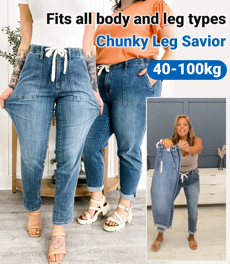 【40-100kg】Lekkie jeansy do joggingu o wysokiej rozciągliwości-4252099